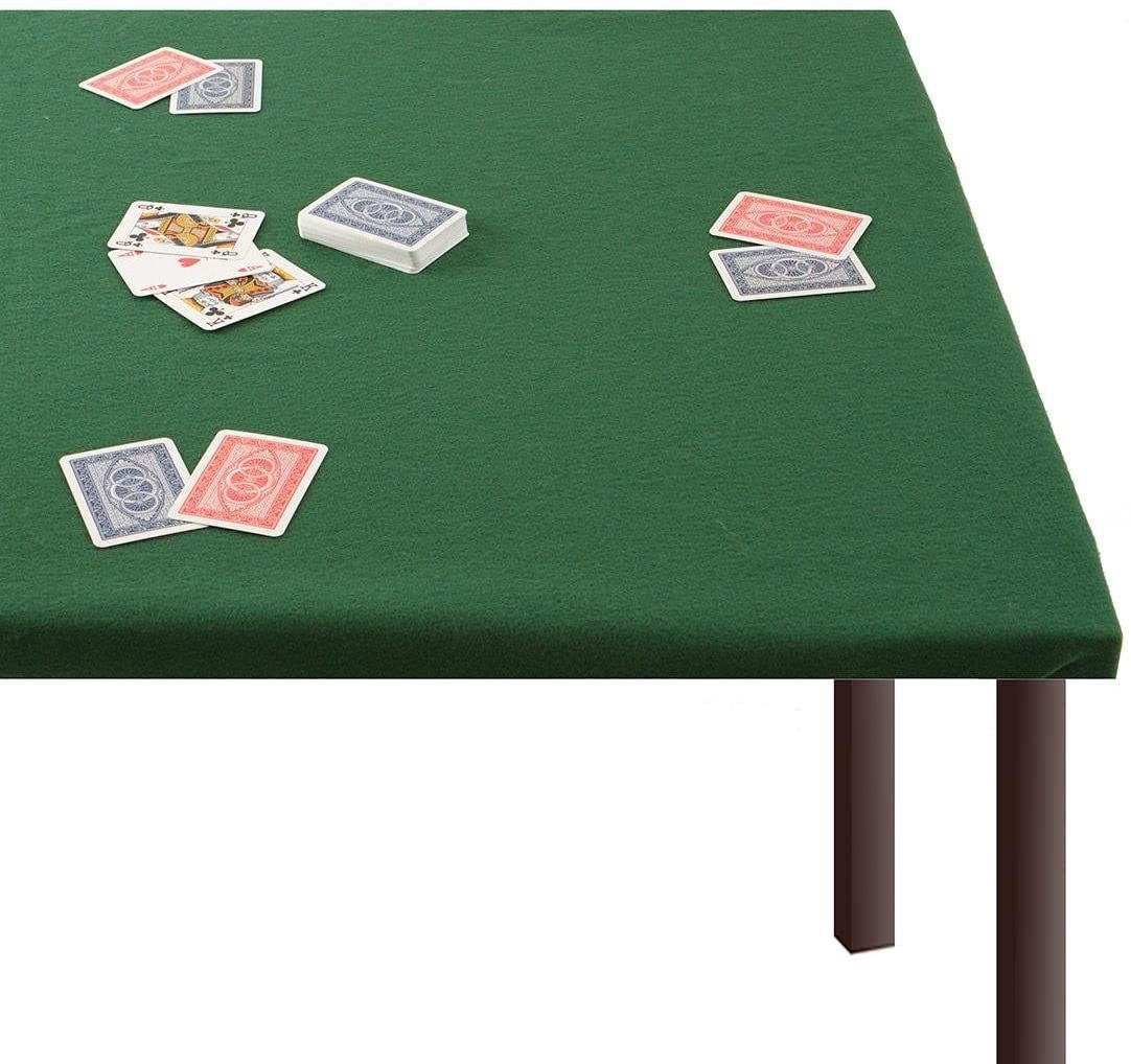 Tissu de table pour le jeu Poker vert 343919 avec élastique 140x140 cm carré