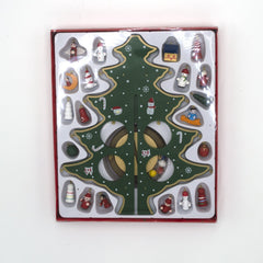 Décoration de Noël 743535 arbre de Noël 29cm avec 20 accessoires de base en bois