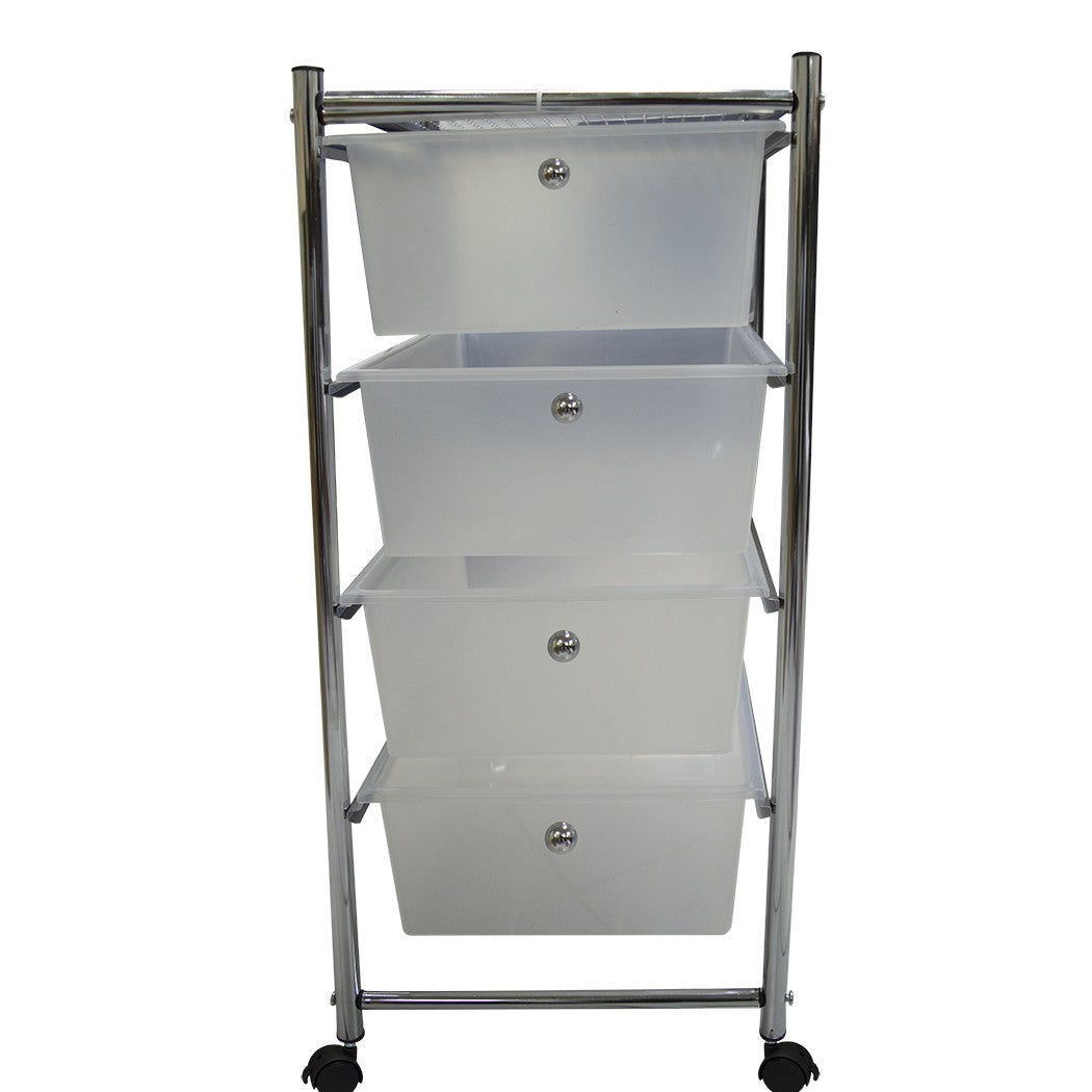 Panier multifonction Porte-objets esthéticiennes maison 4 tiroirs blancs , roues