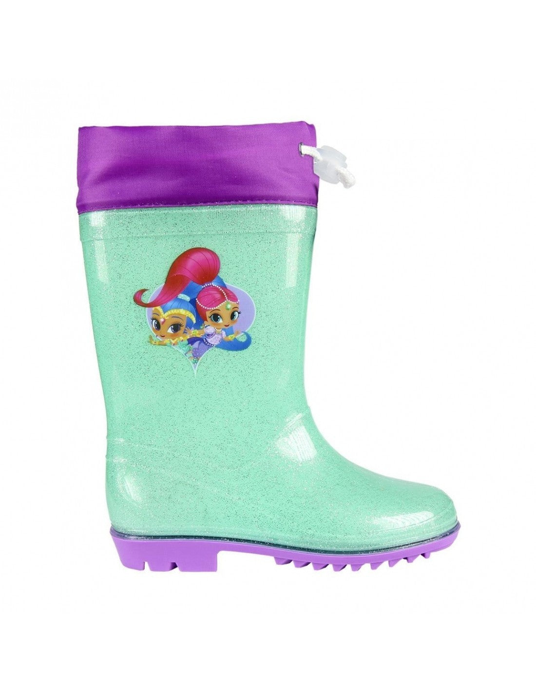 Bottine fille 23-3495 galosce pluie en caoutchouc Shimmer and Shine paillettes