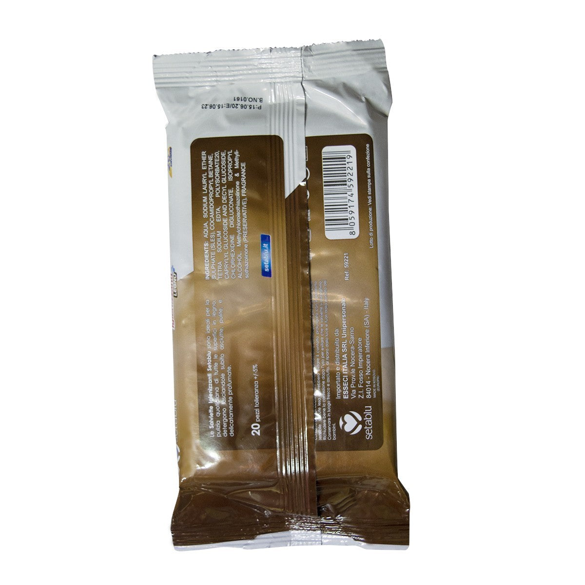 Setablu Lingettes hygiénisantes bois 592219 sans rinçage 20 lingettes