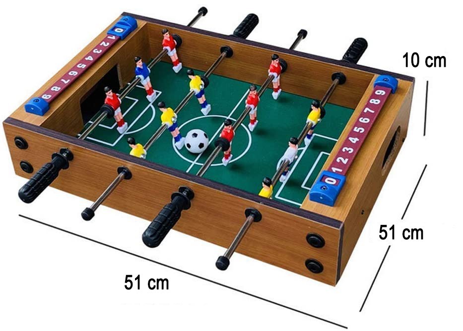 Table de Football Babyfoot 539706 table avec 2 boules 51x51x10h cm