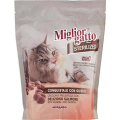 Morando Best Cat STERILIZED Croquettes avec Délicieux SAUMON 400g