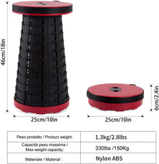 Tabouret rétractable 360085 portable Nylon haute résistance rétractable 47hx25cm