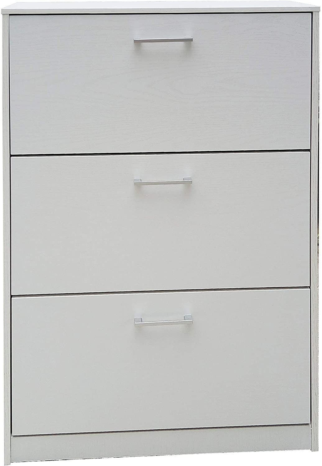 TWICE Chaussures 3 portes pliantes 63x24xh120 cm en bois MDF Double Profondeur