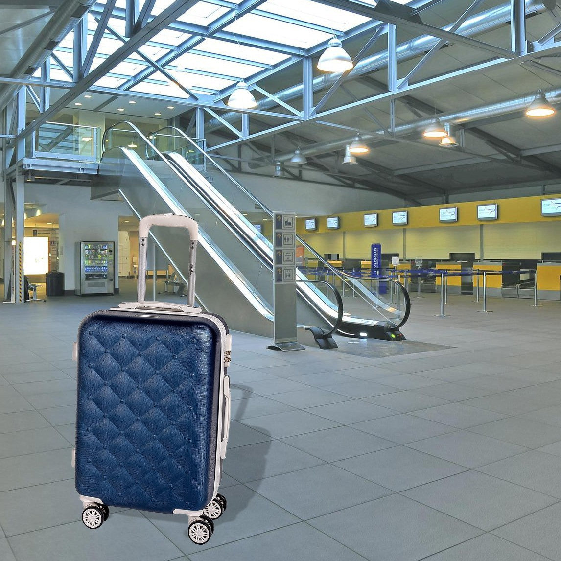 Coveri Collection Set 3 voyage trolley ABS 6065015 BERLIN Bleu et Blanc