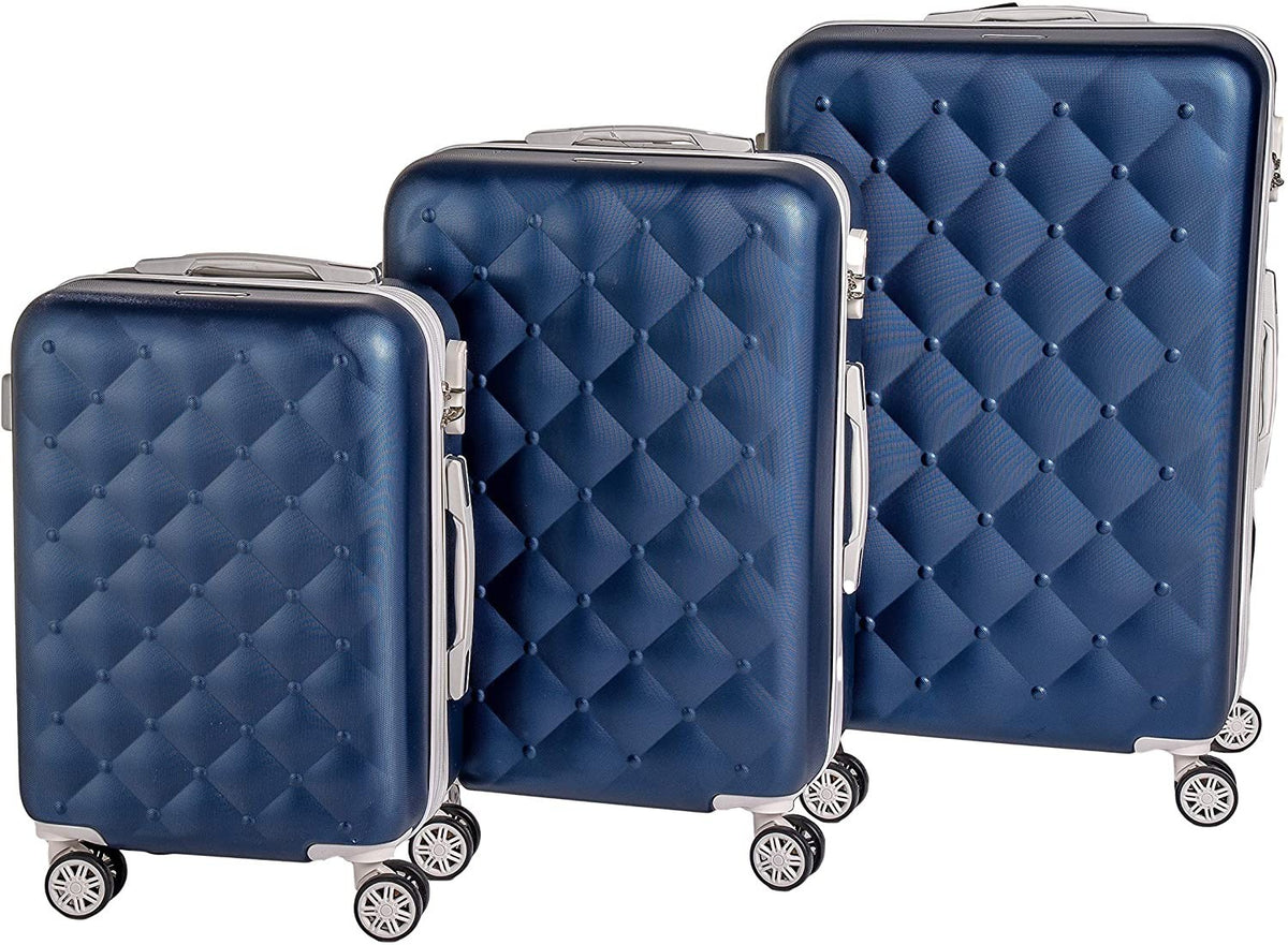Coveri Collection Set 3 voyage trolley ABS 6065015 BERLIN Bleu et Blanc