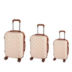 Coveri Collection Set 3 voyage trolley ABS 6065013 BERLIN Beige et Marron