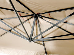 FUBUCA Parasol VENISE bras décentralisé carré 3x3mt ECRU, mât latéral