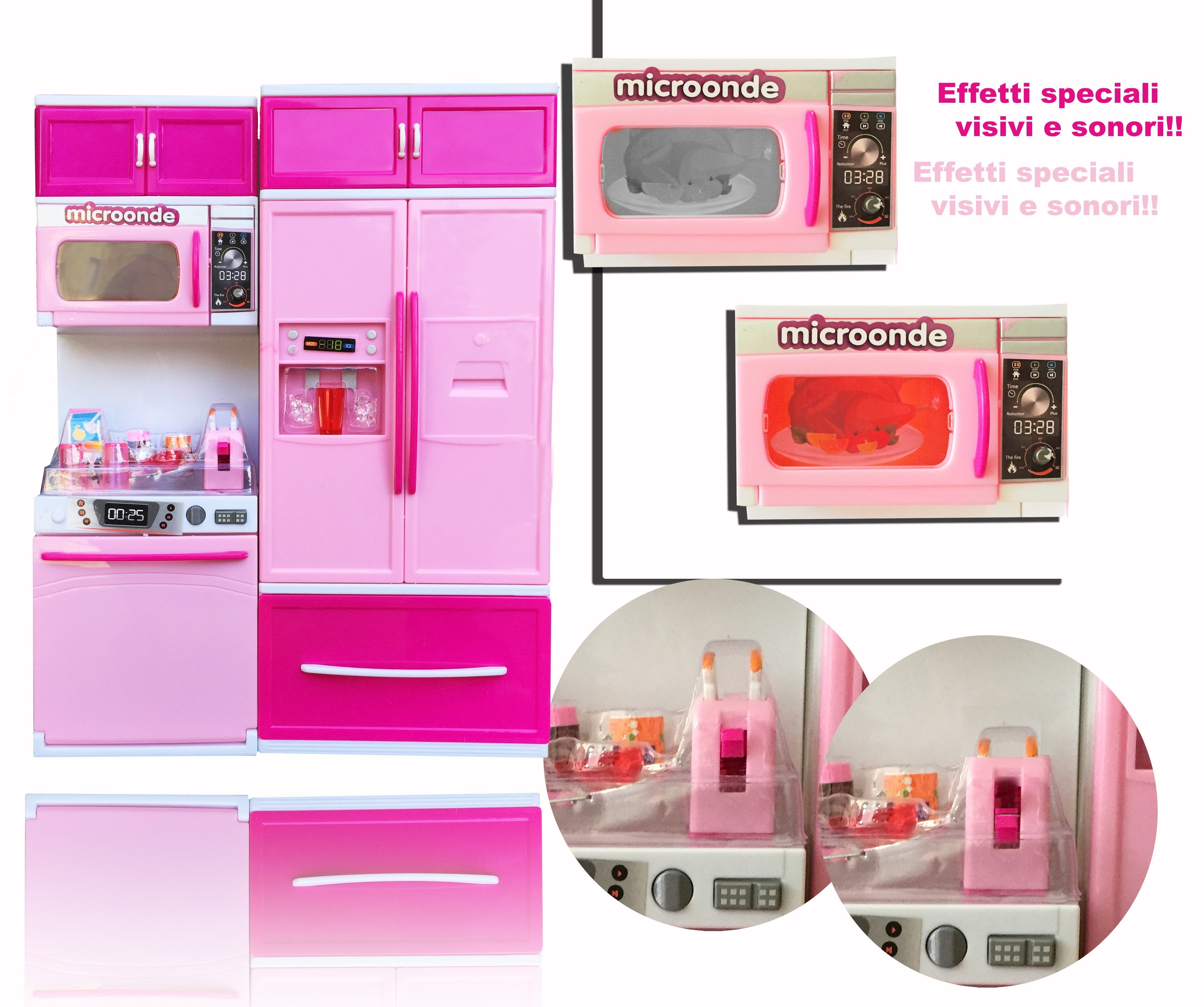 Mini cuisine avec effet de lumière et de sons - modernes avec accessoires 101788