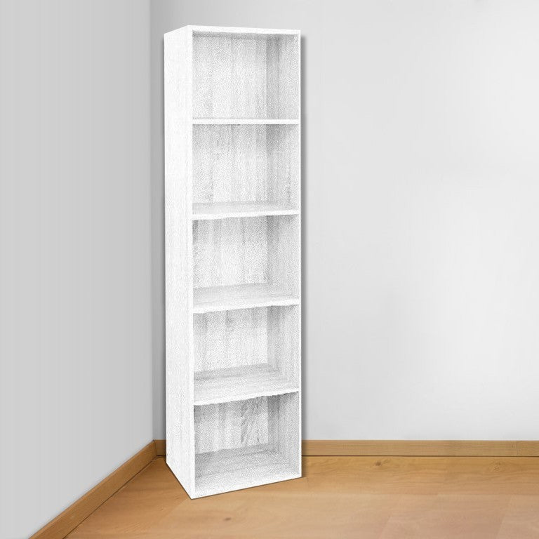 Ready 172 Bibliothèque en Bois MDF à 5 étagères 40x29x172H cm Salon Chambre