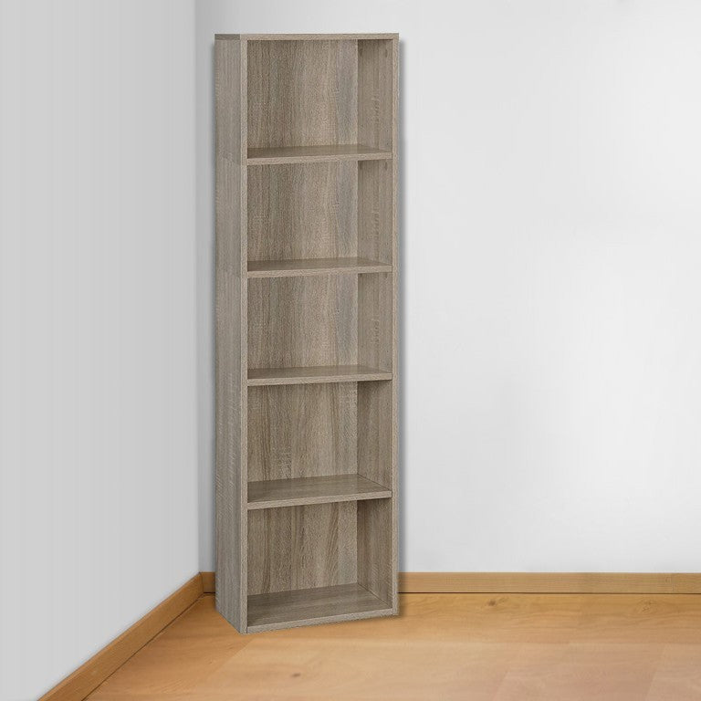 Ready 172 Bibliothèque en Bois MDF à 5 étagères 40x29x172H cm Salon Chambre