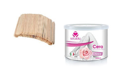 Kit SETABLU cire peaux sensibles, huile d’amande,spatules et bandes dépilatoires