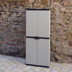 Armoire haute en plastique 68x40x168 cm Art 9233 avec 4 étagères et 2 portes