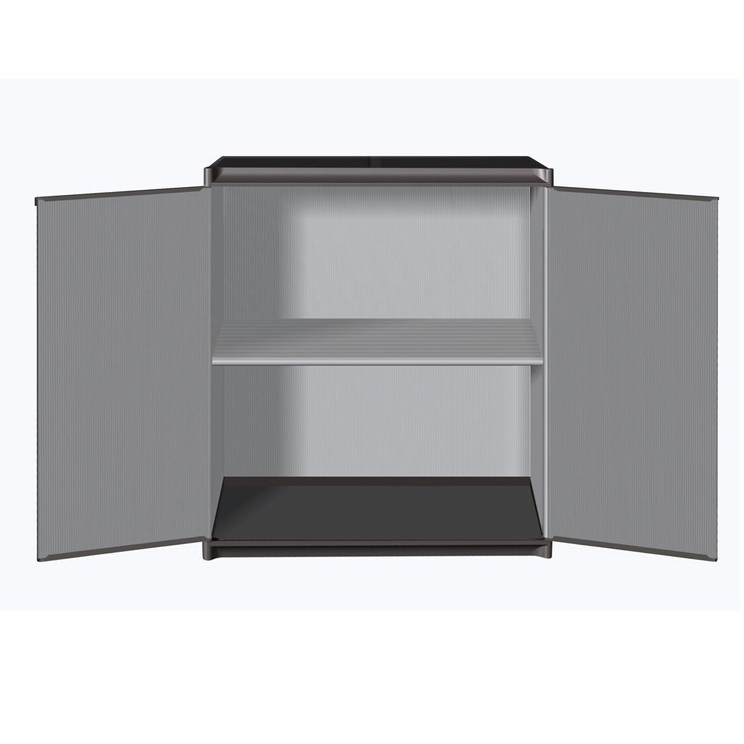 Armoire 2 portes basse 2 étages 68x39,5x85 CM Art 9235 mobile , plastique rigide
