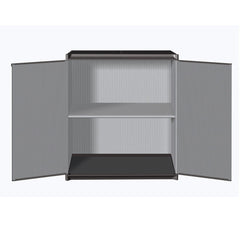 Armoire 2 portes basse 2 étages 68x39,5x85 CM Art 9235 mobile , plastique rigide