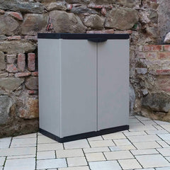 Armoire 2 portes basse 2 étages 68x39,5x85 CM Art 9235 mobile , plastique rigide