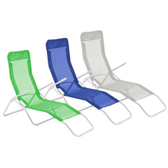 Transat de jardin Comfort en texilene 823907 basculant acier 140x57x96h cm