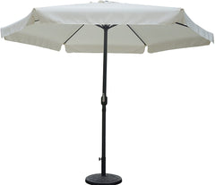 Parasol de jardin rond 3 x h2,4 mt avec Frange Round Structure en acier