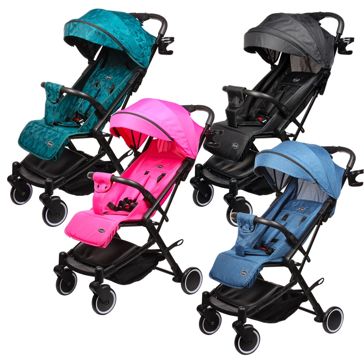 Poussette pliante NU-308 avec fonction trolley Nunu, Rapid 4 couleurs