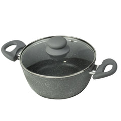 Ensemble batterie pots 255012 Dgbavaria 9PZ tuiles pierre antiadhésive induction