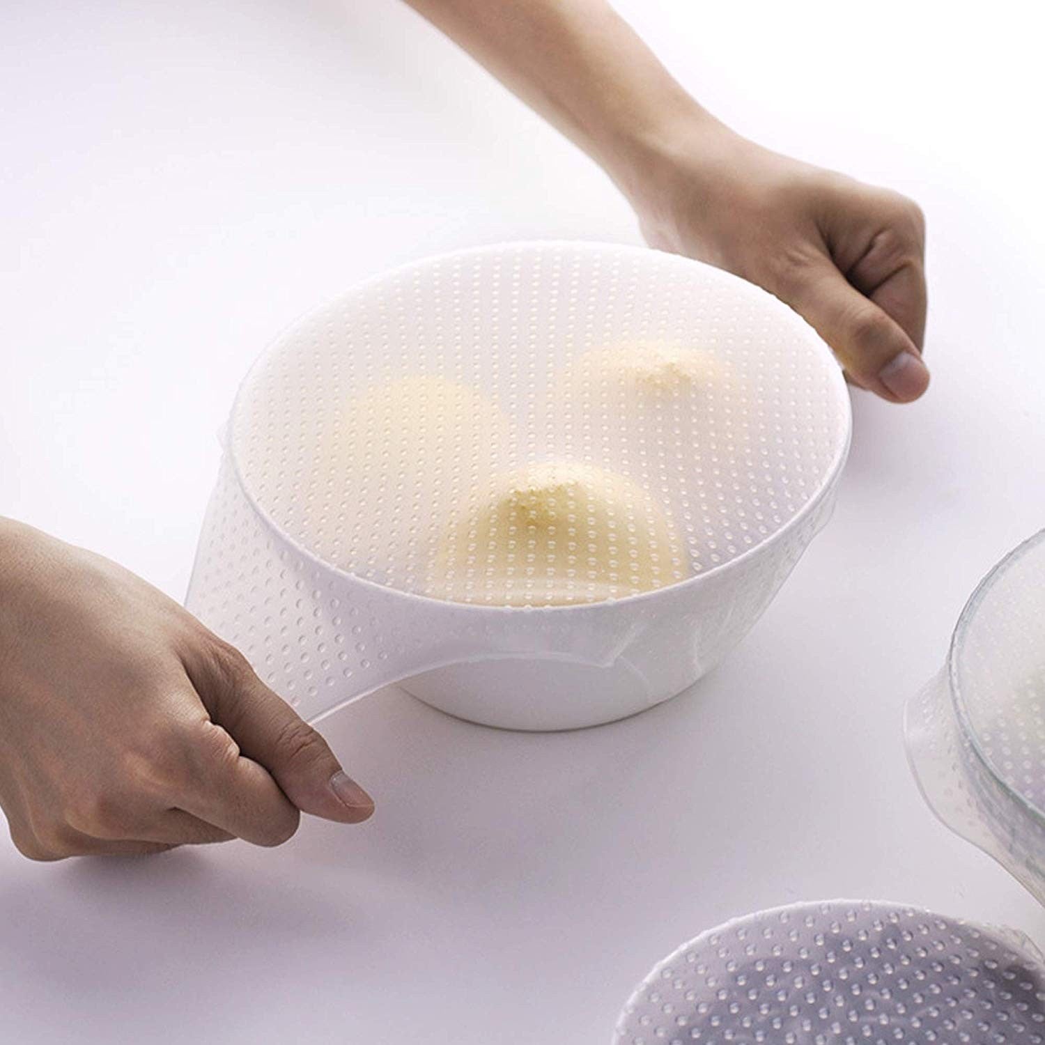 Ensemble de 3 bouchons de silicone réutilisables et mastics pour alimentaires