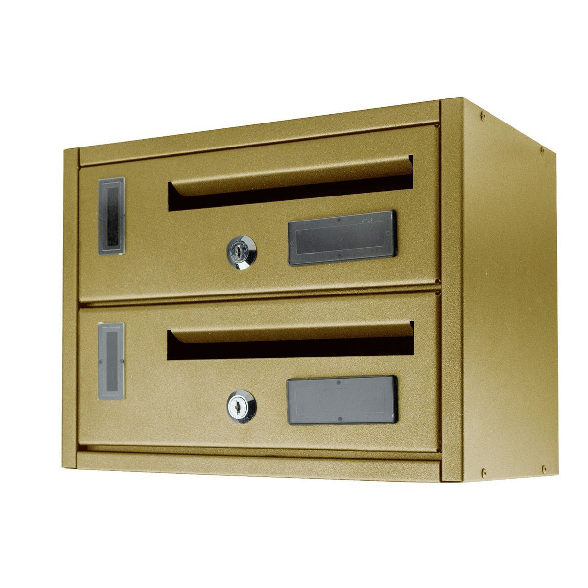 Boîte aux lettres en copropriété 2 places ARTIGIAN FERRO 783B 23x18x30 cm GOLD