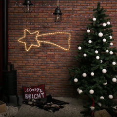 75181 Etoile filante de Noël lumière CHAUDE cadre en métal 65 X 30 cm