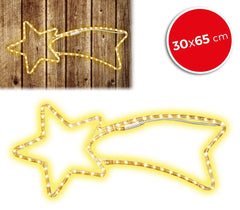75181 Etoile filante de Noël lumière CHAUDE cadre en métal 65 X 30 cm
