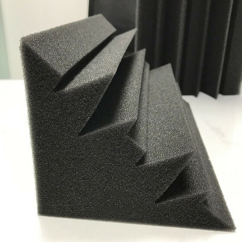 FUBUCA kit 12 Panneaux acoustiques Polyuréthane angulaires Bass Trap 12x12x24cm