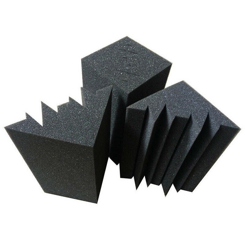 FUBUCA kit 12 Panneaux acoustiques Polyuréthane angulaires Bass Trap 12x12x24cm