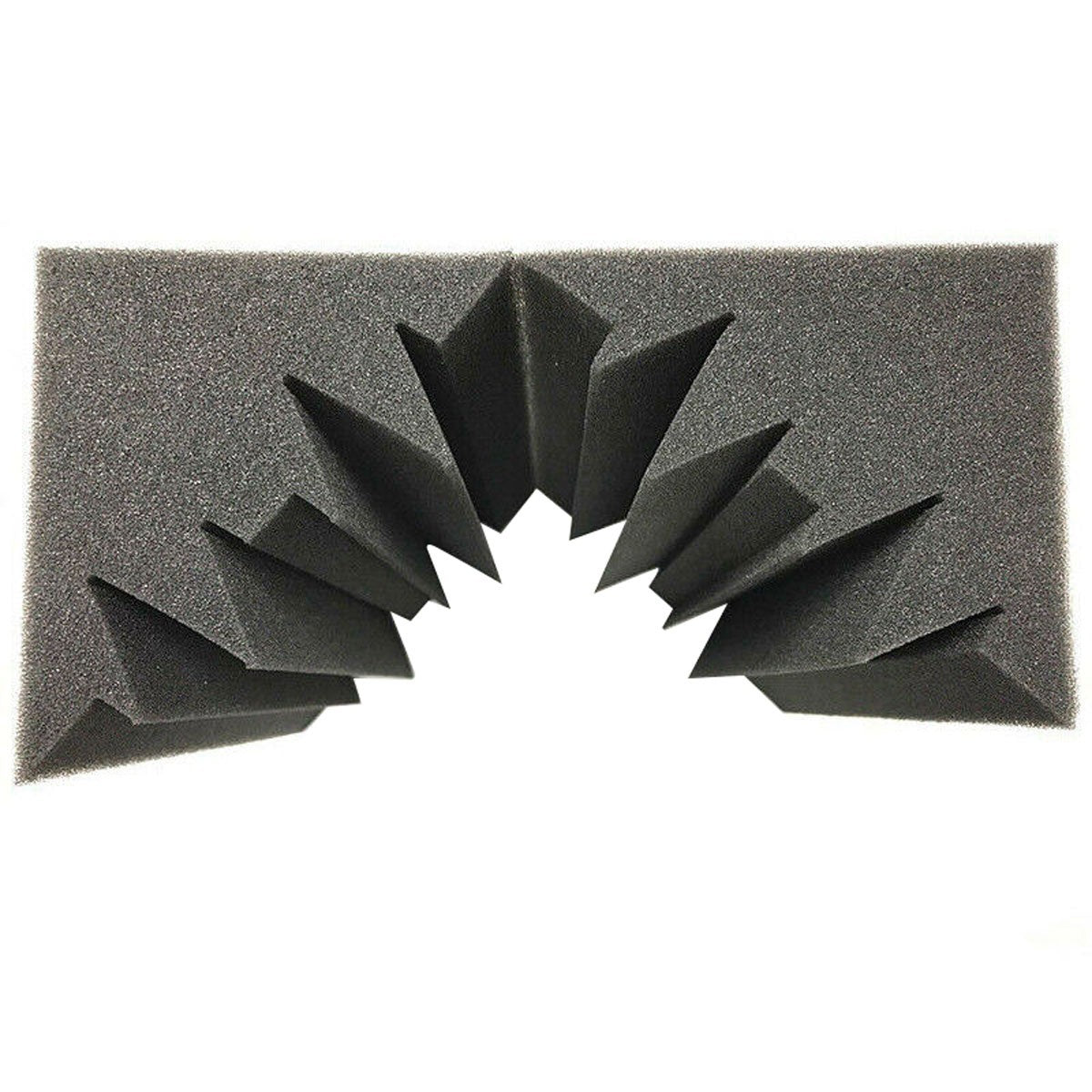 FUBUCA kit 12 Panneaux acoustiques Polyuréthane angulaires Bass Trap 12x12x24cm