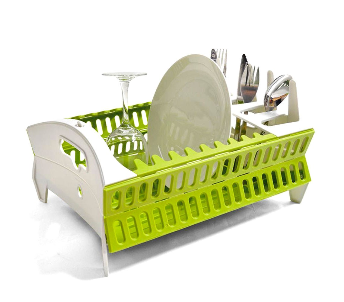 Égouttoir de rangement THINK FLAT pliable 871124 haute capacité, porte-couverts