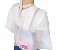Pack de 12 pièces Capes blanches à usage unique 158998 pour les salon 90x110 cm