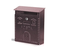 Boîte aux lettres Sender Iron Brown Art. 701 avec serrure 23X9X29 cm