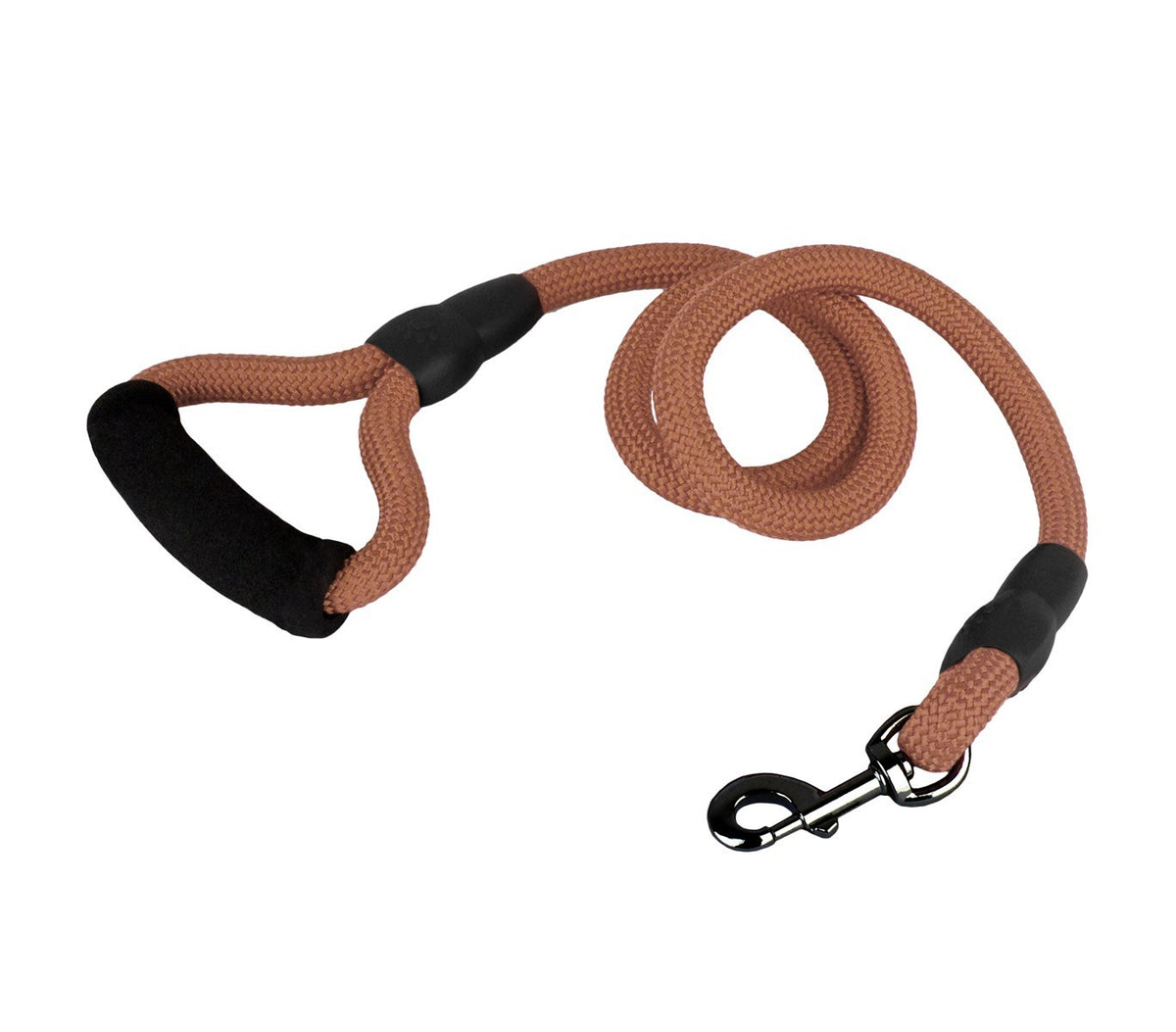 Laisse à corde en nylon 280120 chiens taille moyenne 120 cm avec mousqueton noir