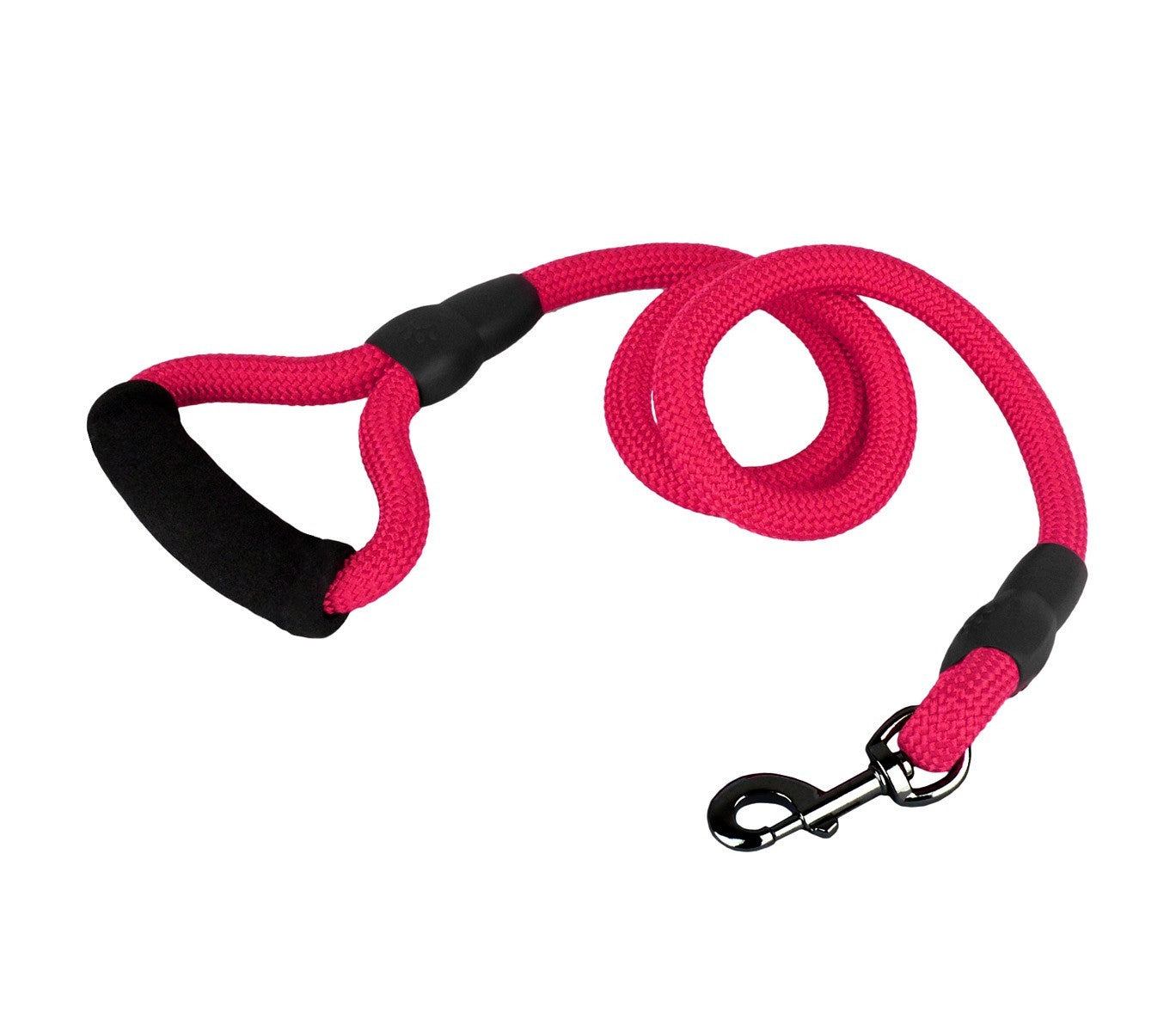 Laisse à corde en nylon 280120 chiens taille moyenne 120 cm avec mousqueton noir