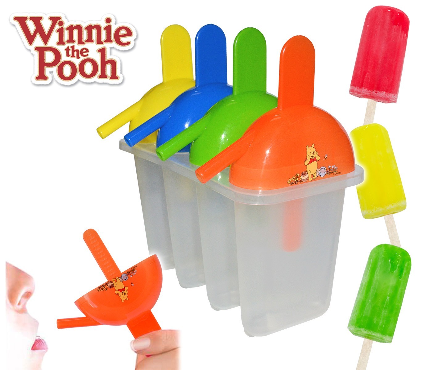 Set de 4 fourmis colorées pour les glaces fait-maison Winnie l’ourson
