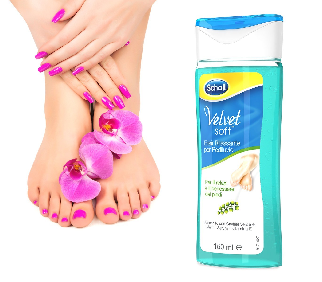3018784 Dr. Scholl Velvet doux élixir relaxan et bien-être pour les pieds 150 ml