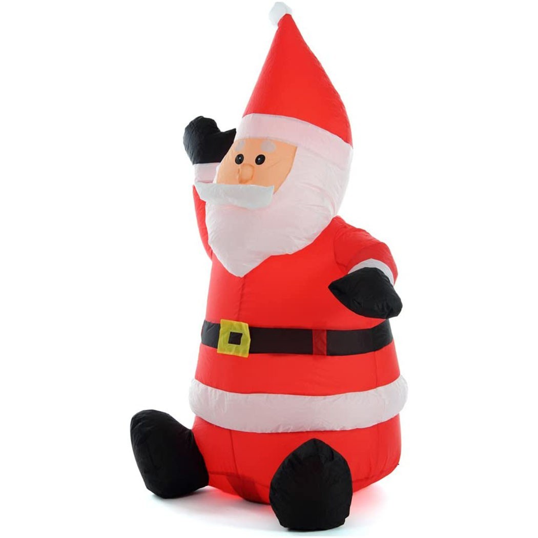 Père Noël gonflable 120h cm 785196 avec éclairage LED de protection IP44