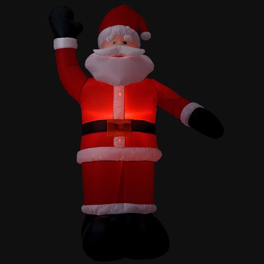Père Noël gonflable 180h cm 785219 avec éclairage LED protection IP44