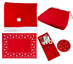 637388 Lot de 4 paquets de 7 pièces pour la décoration de la table  de noël