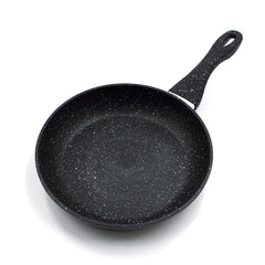 354001 DGBAVARIA Set de 3 poêles en pierre noire avec couvercles 24-28-32 cm