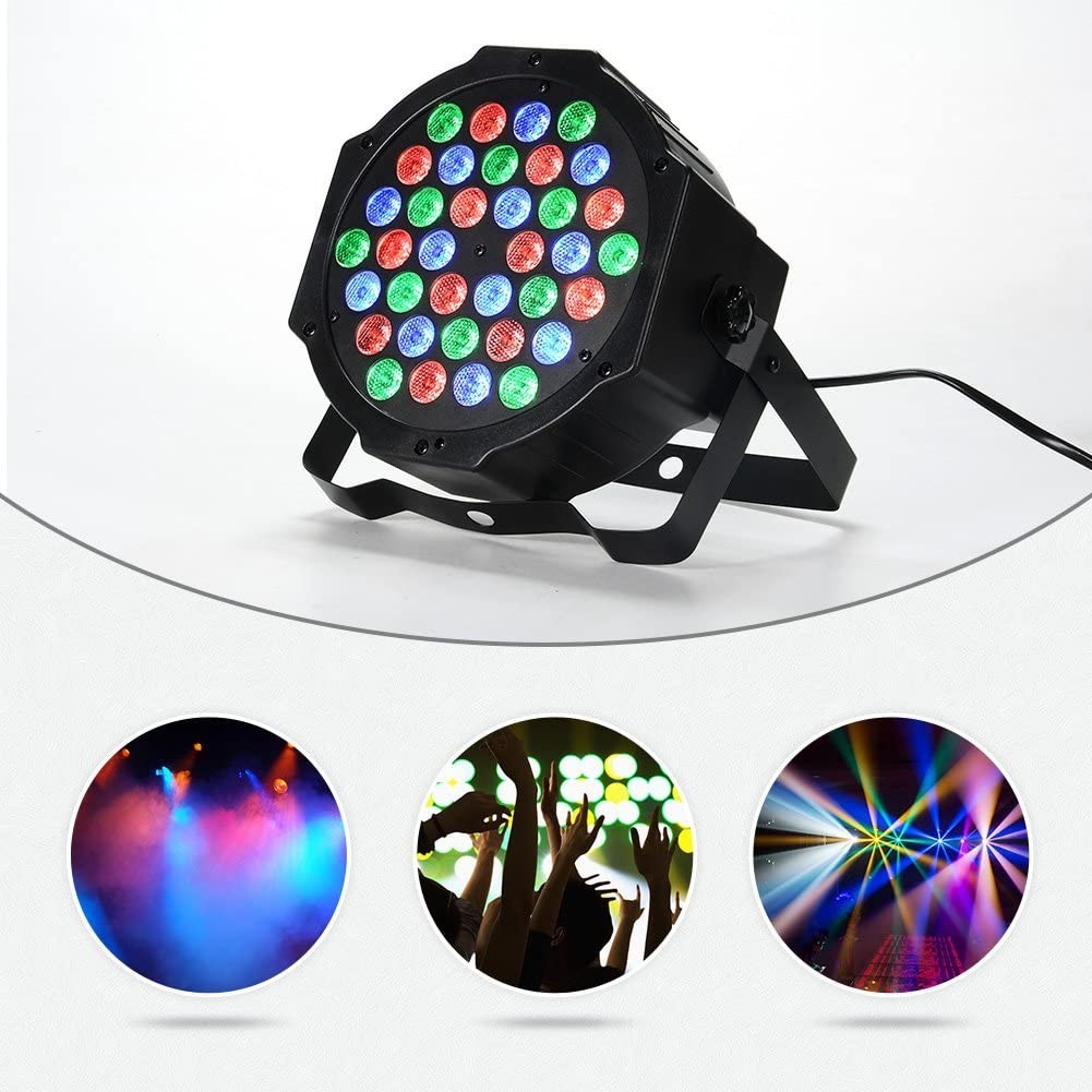 Phare strobo rgb projecteur 36 led coloré 000364 effet de disque 4 modes