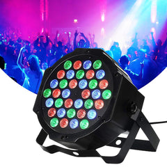 Phare strobo rgb projecteur 36 led coloré 000364 effet de disque 4 modes
