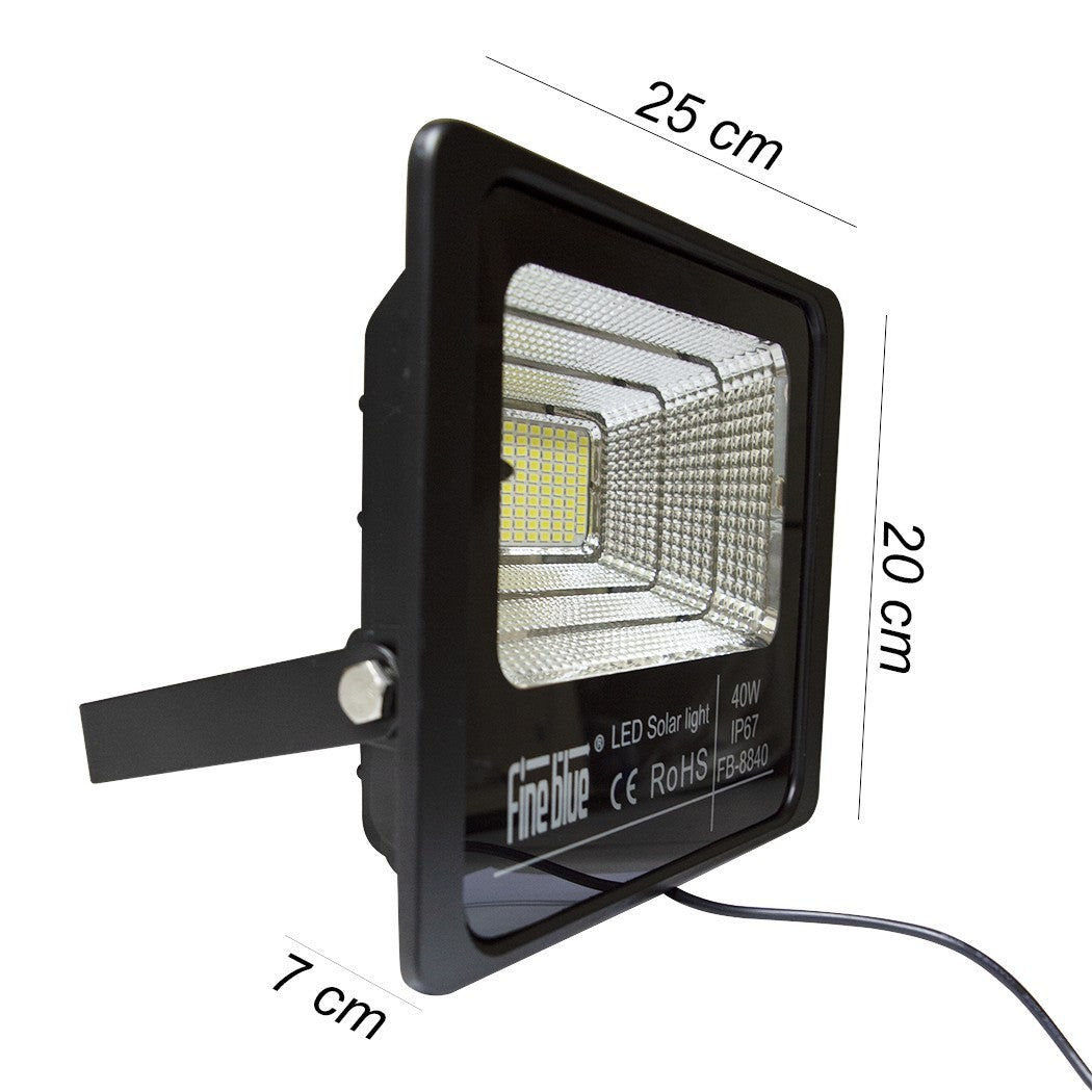 Phare led avec recharge solaire 40W étanche IP67 FB-8840 6500K lumière froide
