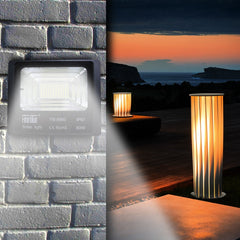 Phare led avec recharge solaire 60W étanche IP67 FB-8860 6500K lumière froide