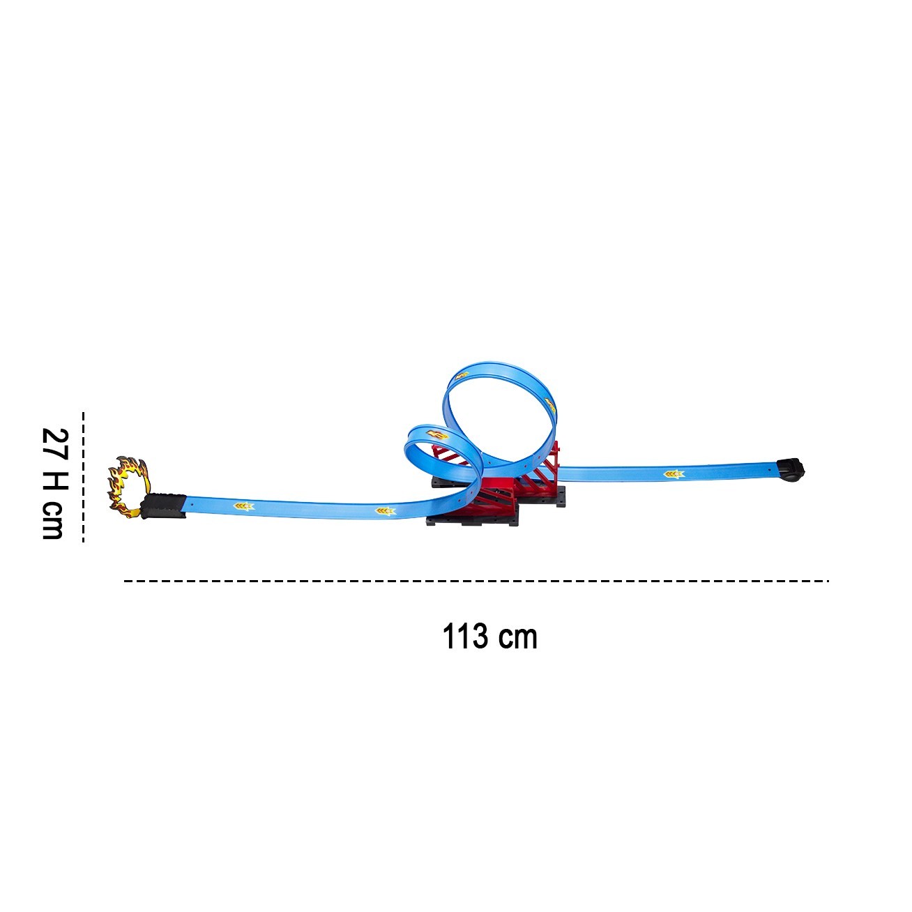 Piste circuit TRACK RACING 2,5 mt jouet enfants 100019 avec voiture