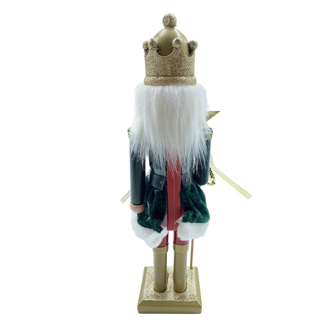 Soldat casse-noix 40h cm 392001 VERT Décorations de Noël Sceptre étoile