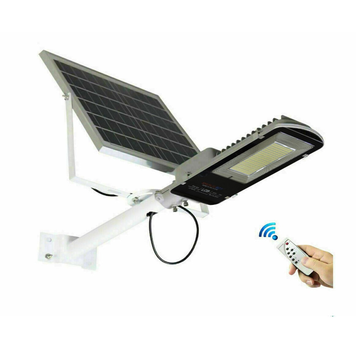 Lampadaire lumineux led route 100W support 061007 panneau solaire crépusculaire